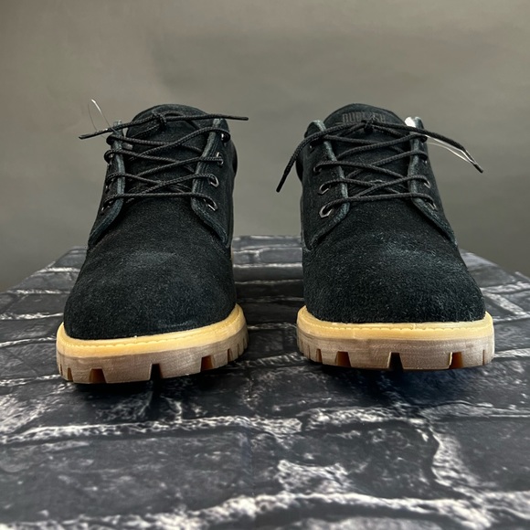SOLD ARCHIVE - Waterproof Black Suede Leather Boots Timberland Designer Gorpcore - Picture 3 of 14